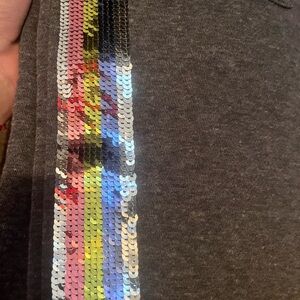 Women’s Gray Joggers with Rainbow Stripes BEBE